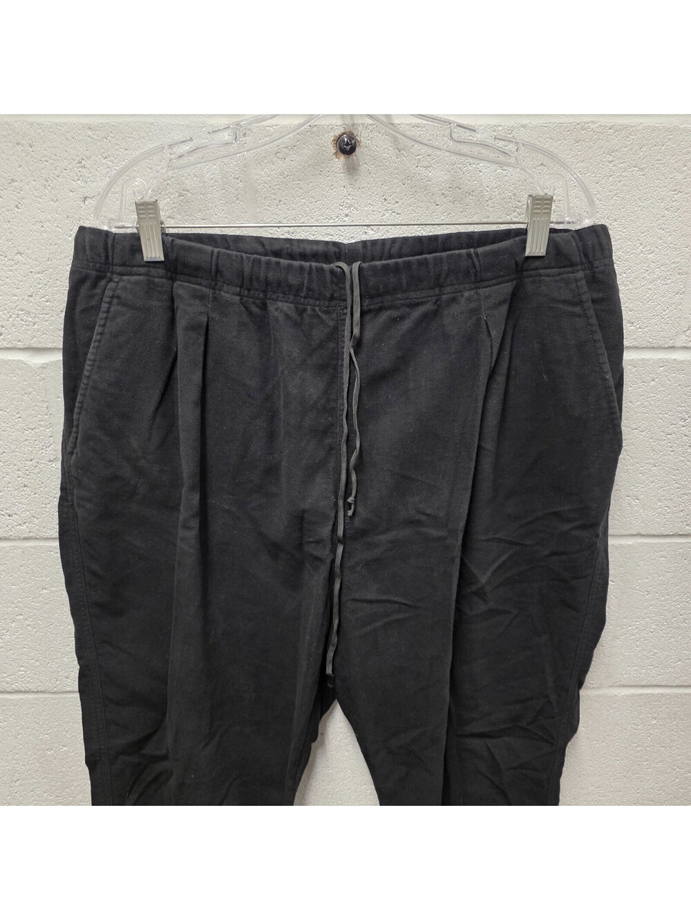 Universal Works Trousers Mens W35 L26 Black Thick Cotton Flannel Utility Pants